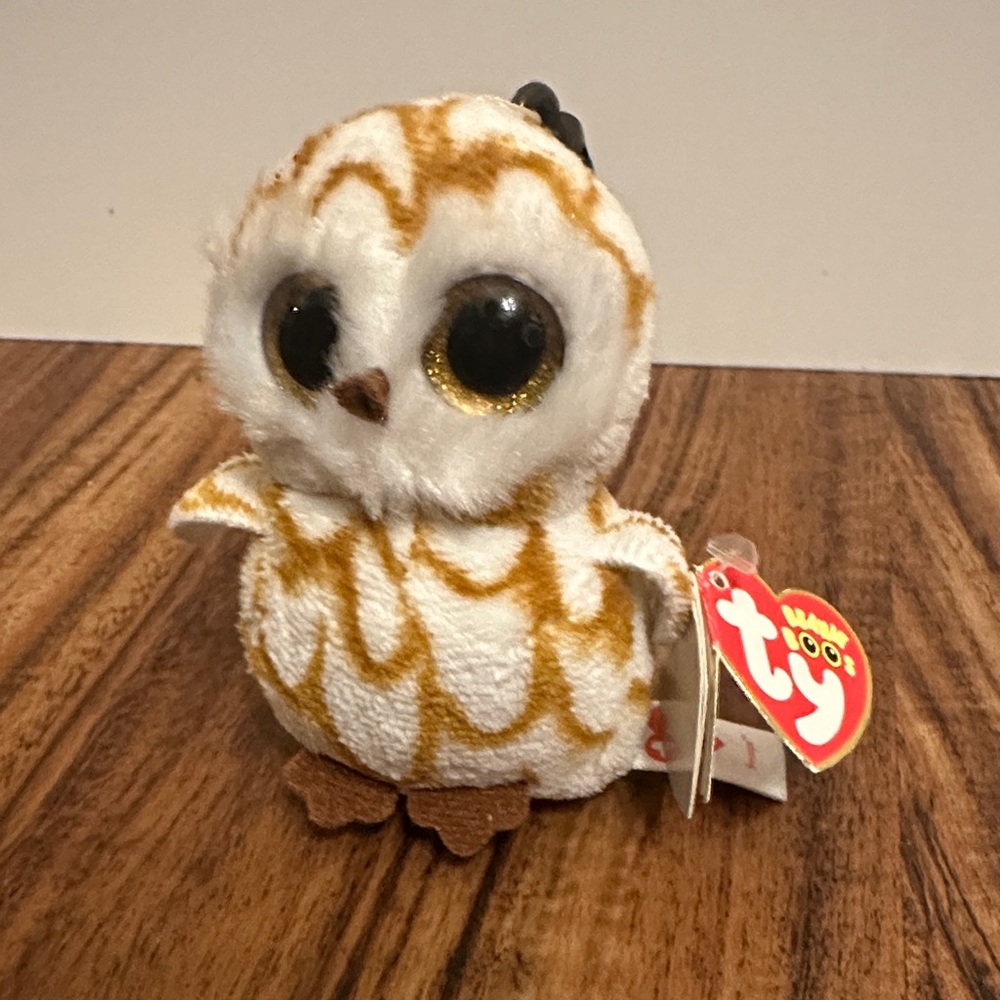 Ty Owl Plush Toy - White and Tan
